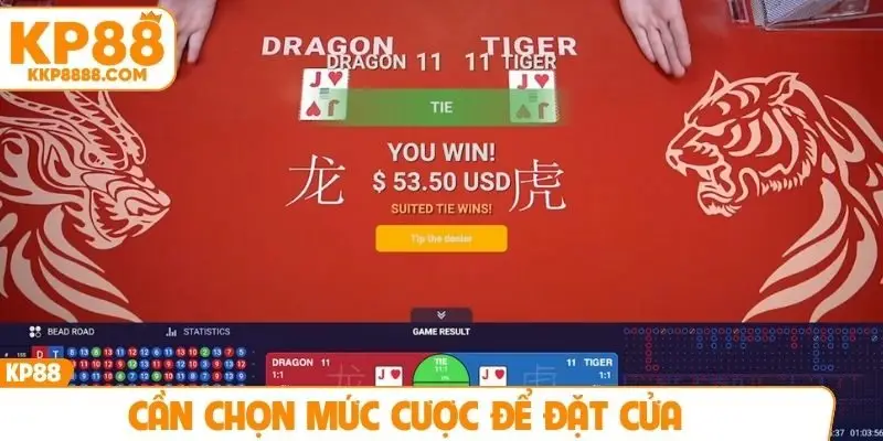 Cần chọn mức cược để đặt cửa
