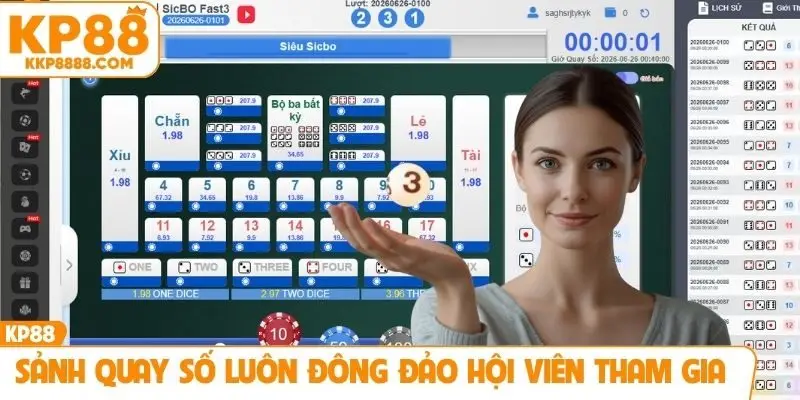 Sảnh quay số luôn đông đảo hội viên tham gia